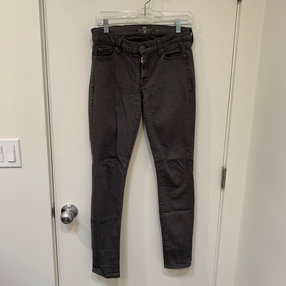 7 for All Mankind Gray “The Skinny” Jean size 29